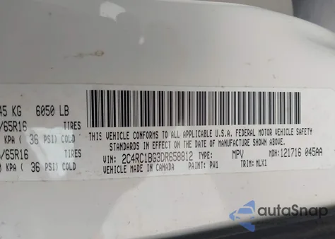 2013 Chrysler Town & Country Touring from USA, damaged, VIN 2C4RC1BG3DR658812